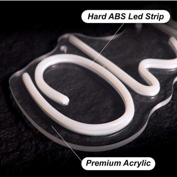 Oh Baby Neon Light Sign for Baby Shower Backdrop Decorations Adjustable, White - Picture 4 of 9